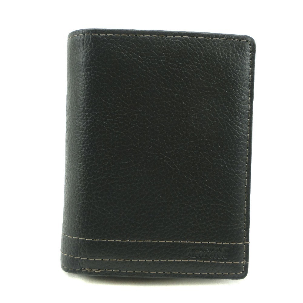 Other Leather Bifold Wallet Black Men's Leather Short Wallet